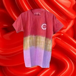Big Bud Press NWT Dip Dye Tee Pink/Red Size Medium 1970s Inspired Fit And Detail